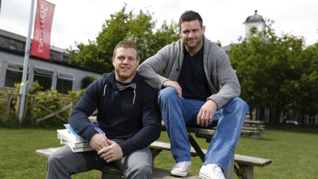Sean Cronin and Fergus McFadden at Griffith College. Photograph: Conor McCabe