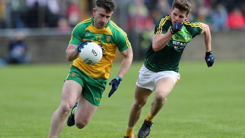 The challenge for Patrick McBrearty at the age of 23 is to try and move from being one of Donegal’s most dangerous players to one of its leaders. Photograph: John McIlwaine/Presseye/Inpho