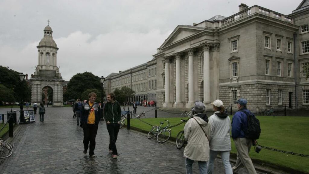 Trinity College Dublin: There were 270 applications for the 25 places in history, law, and ancient and medieval history and culture. Photographer: Dara Mac Dónaill  Trinity College Dublin. Photograph: Dara Mac Dónaill