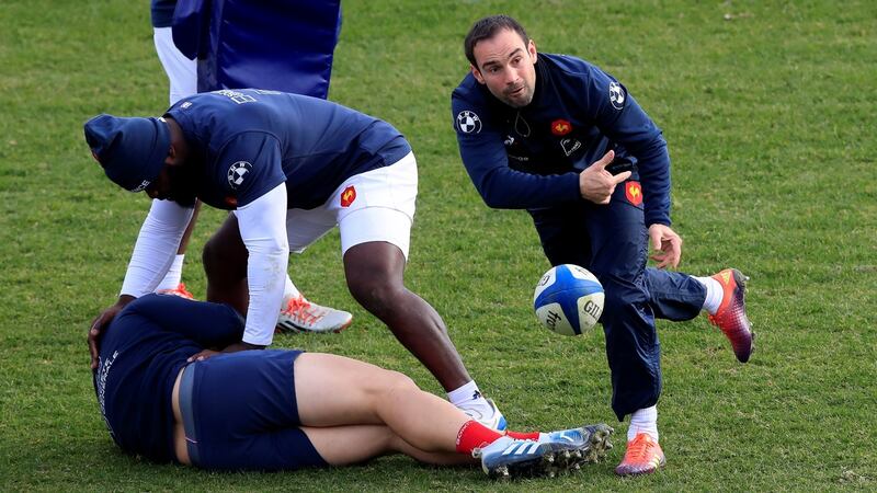 France’s Morgan Parra during the captain’s run yesterday. Photograph: Reuters
