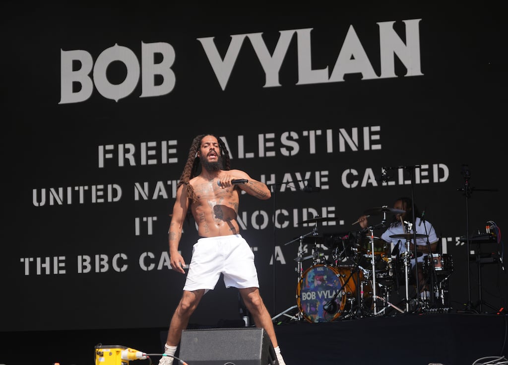 Bob Vylan performing at the Glastonbury Festival last June. Photograph: Yui Mok/PA Wire