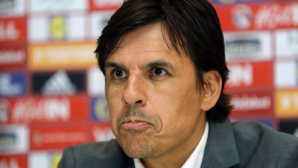 Chris Coleman: “There are a lot of points still there to play for and these boys have a lot of good games in them.” Photograph: Lorraine O’Sullivan/PA