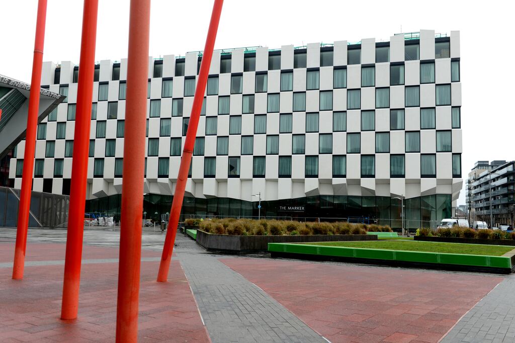 The Marker hotel on Grand Canal Square in Dublin's docklands. Photograph: Cyril Byrne/The Irish Times