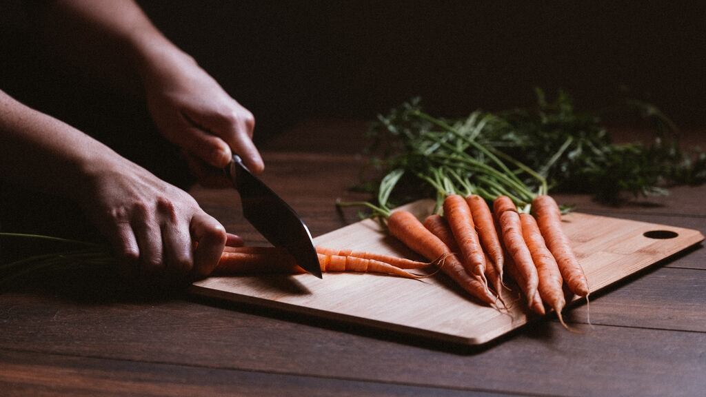 Make sure your knives are really sharp, and don’t use a glass chopping board. Photograph: iStock