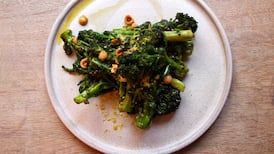 Zesty purple broccoli