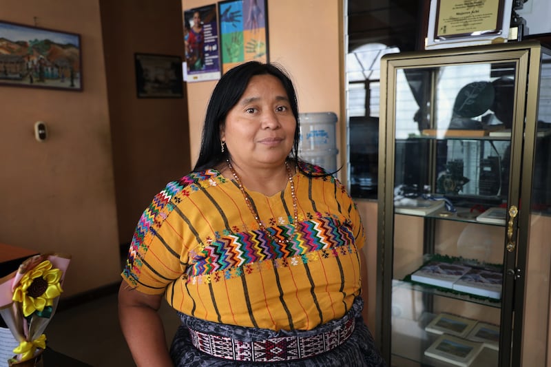 Lawyer Gloria Reyes at the Rabinal Community Legal Clinic. Photograph: Hannah McCarthy