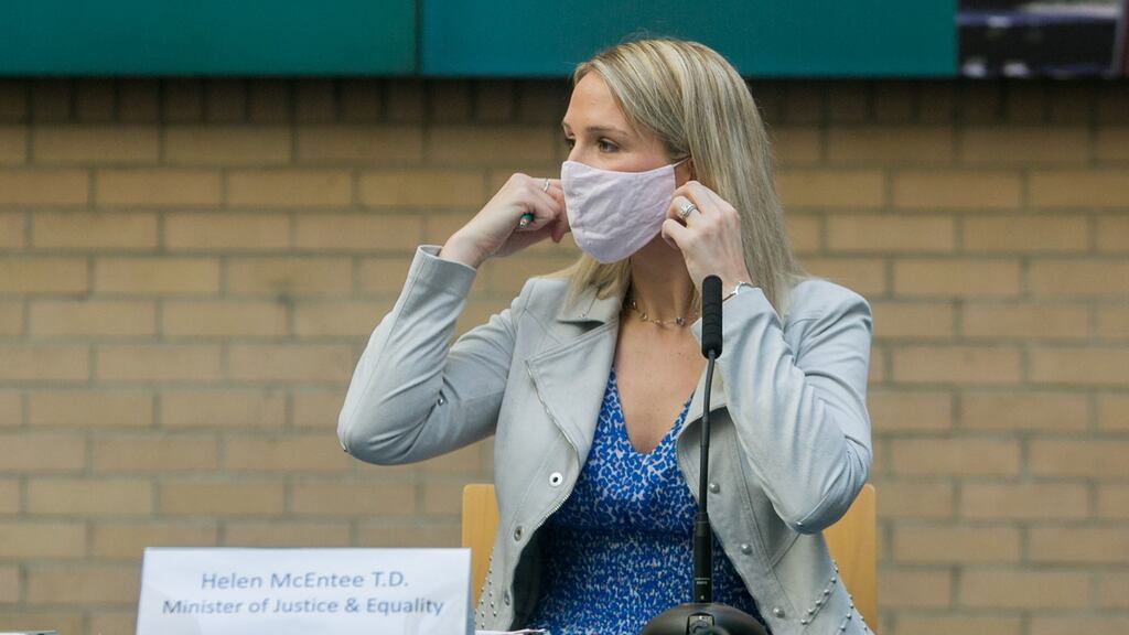 Minister for Justice & Equality Helen McEntee said a virtual citizenship ceremony held in July was a success but further such events are ‘not feasible’ because of the demand. File photograph: Gareth Chaney/Collins