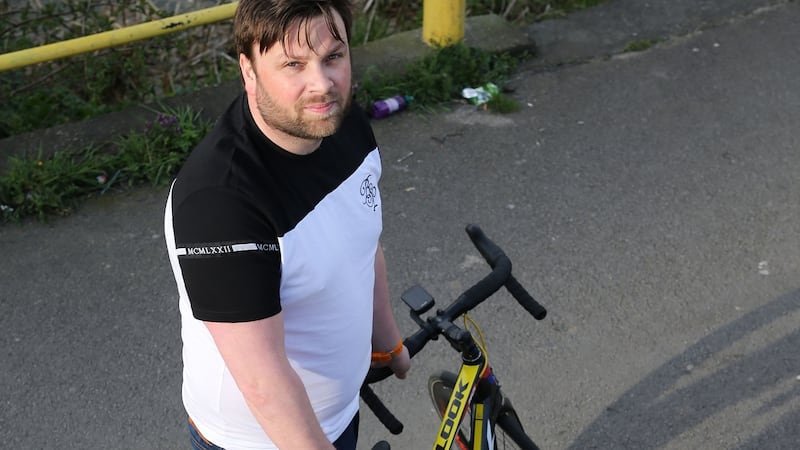Gary Cardiff who stopped a man stealing his bike: “I saw this guy walk over, pick it up and walk out the door with it.” Photograph: Nick Bradshaw