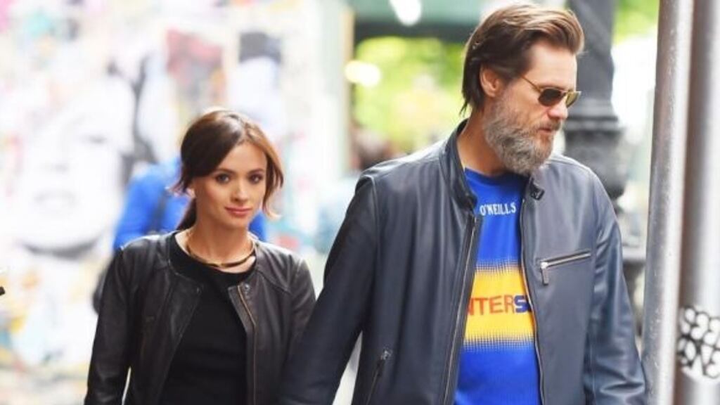 Cathríona White and Jim Carrey in Manhattan. Photograph: AKM-GSI/Splash News