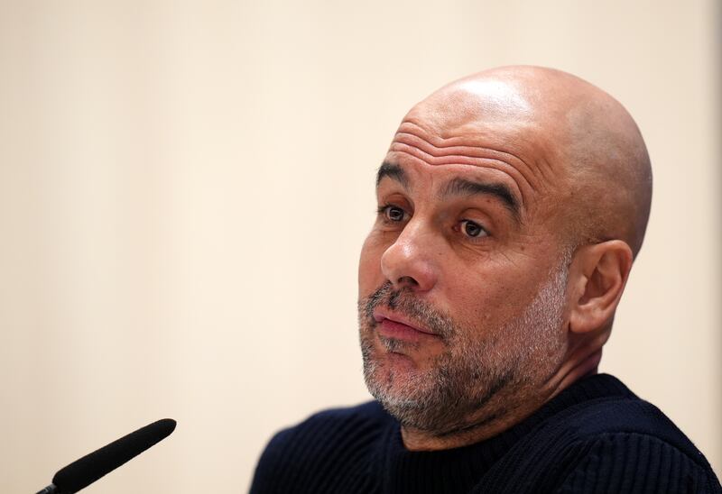 Manchester City manager Pep Guardiola. Photograph: John Walton/PA