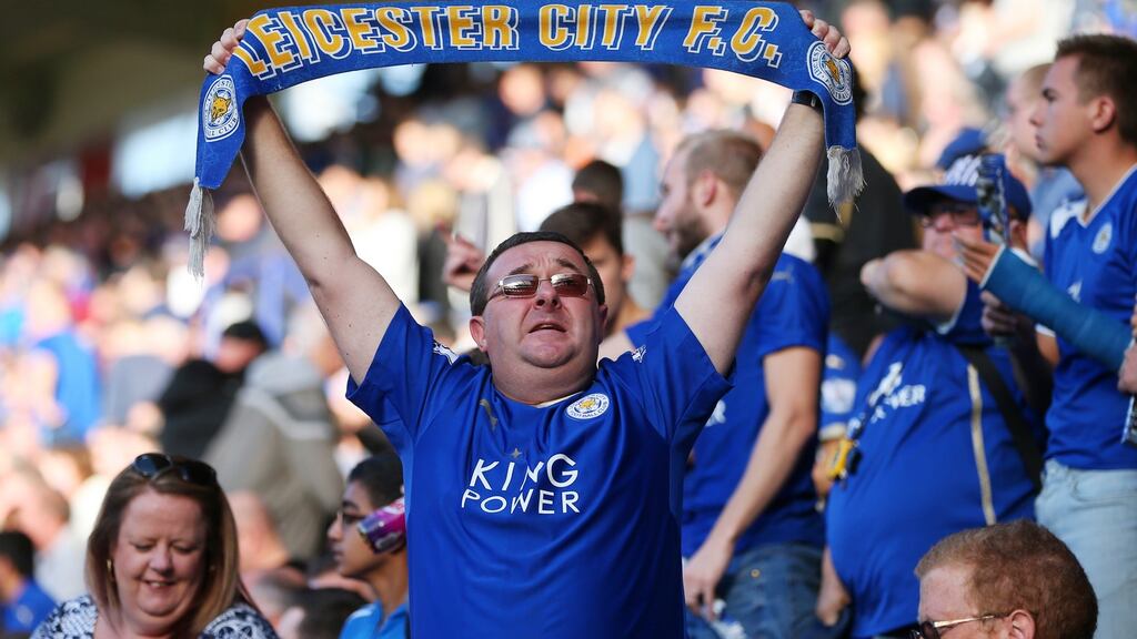 Leicester fans have created a wonderful atmosphere at the King Power Stadium this season. Photograph: Catherine Ivill/Getty Images