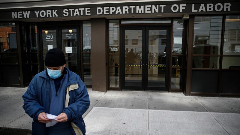 US jobless claims jump as factory activity plunges