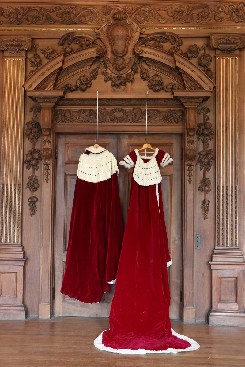 Red velvet and ermine coronation robes from the early 20th century, worn by the Earls of Iveagh to many coronations, £3,000-£5,000