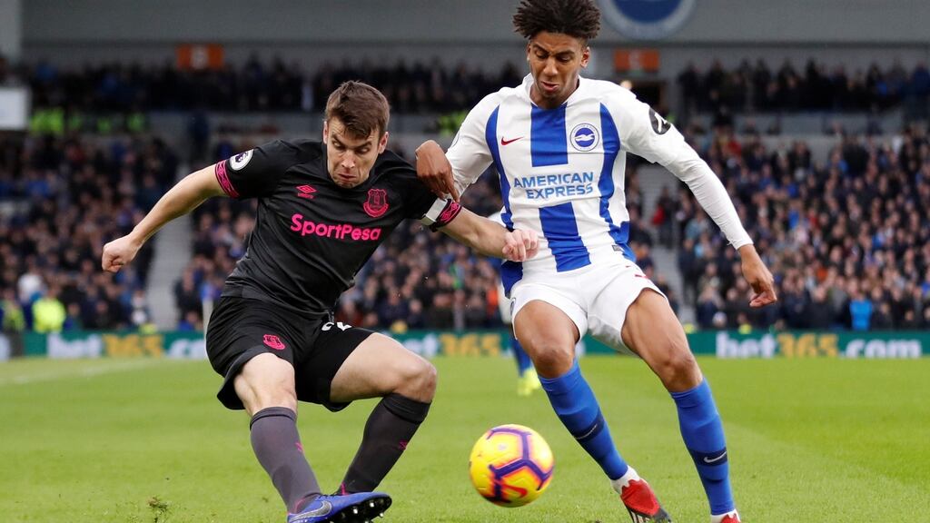 Everton’s Séamus Coleman sat out their FA Cup tie against Lincoln on Saturday. Photo: Peter Cziborra/Reuters