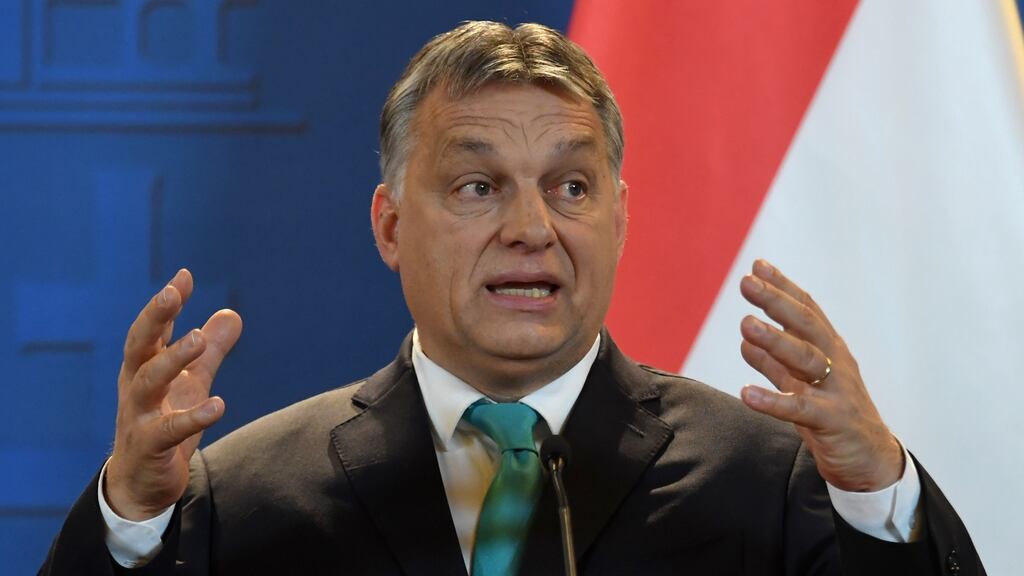 Taoiseach Leo Varadkar’s meeting with prime minister of Hungary, Viktor Orban (above) on Thursday, could be viewed as an ‘implicit endorsement’ of his policies, according to Labour Party leader Brendan Howlin. Photograph: Getty Images