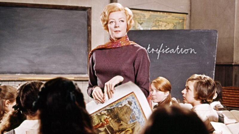 English actress Maggie Smith as Jean Brodie in a classroom scene from ‘The Prime Of Miss Jean Brodie’, directed by Ronald Neame, 1969. Photograph: Silver Screen Collection/Getty Images
