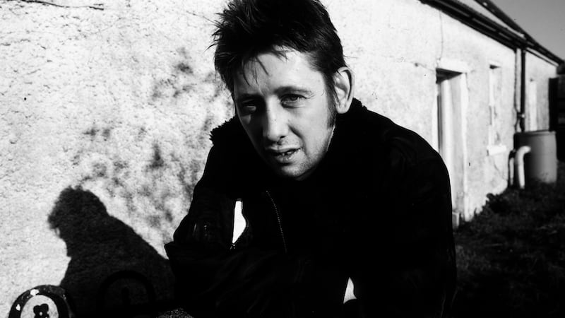 Shane MacGowan in 1997 at the Irish family home where he spent time. Photograph: Martyn Goodacre/Getty