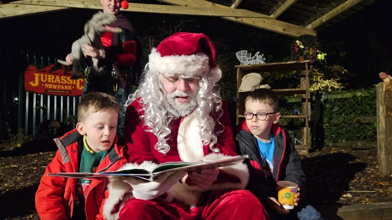 A storytelling session at Jurassic Newpark Christmas Experience, on the grounds of Newpark Hotel Kilkenny