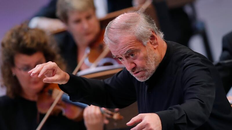 Russian conductor Valery Gergiev performing with the Munich Philharmonic: dismissed over not backing a motion condemning Putin’s “brutal war of aggression”. Photograph: Robert Ghement