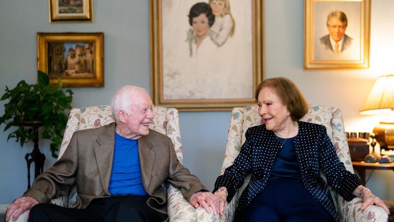 Jimmy and Rosalynn Carter at their home in Plains, Georgia. Photograph: Erin Schaff/New York Times