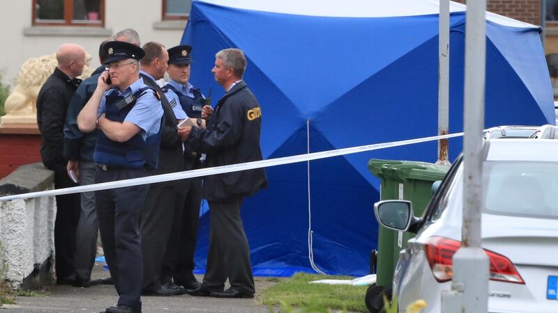 The scene of a shooting on Balbutcher Drive. Picture: Colin Keegan/Collins Dublin