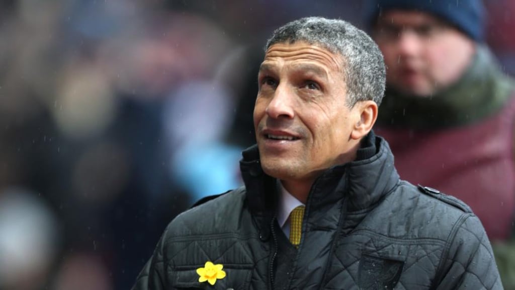 Norwich City manager Chris Hughton: under sustained pressure  this season.  Photograph: Peter Byrne/PA