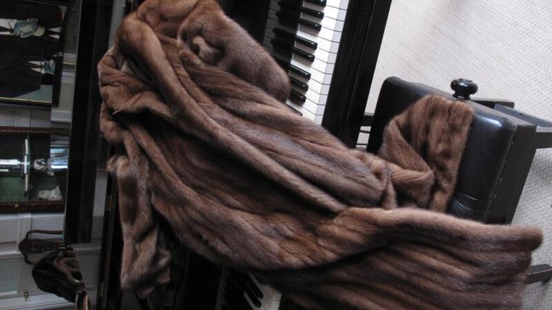 At Adams Blackrock Auctioneers, a Bechstein boudoir grand piano will go on sale with an estimated price of €2,000-€3,000, while the full-length mink coat, “provenance Macy’s, New York” is expected to fetch €1,000-€1,500