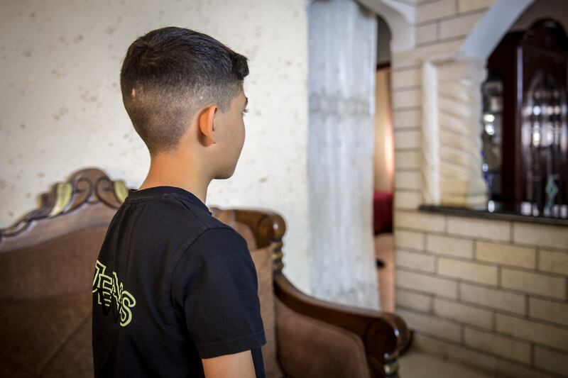 Karam (12), who witnessed an assassination close to his home in Jenin refugee camp, in the north of the occupied West Bank. Photograph: Sally Hayden