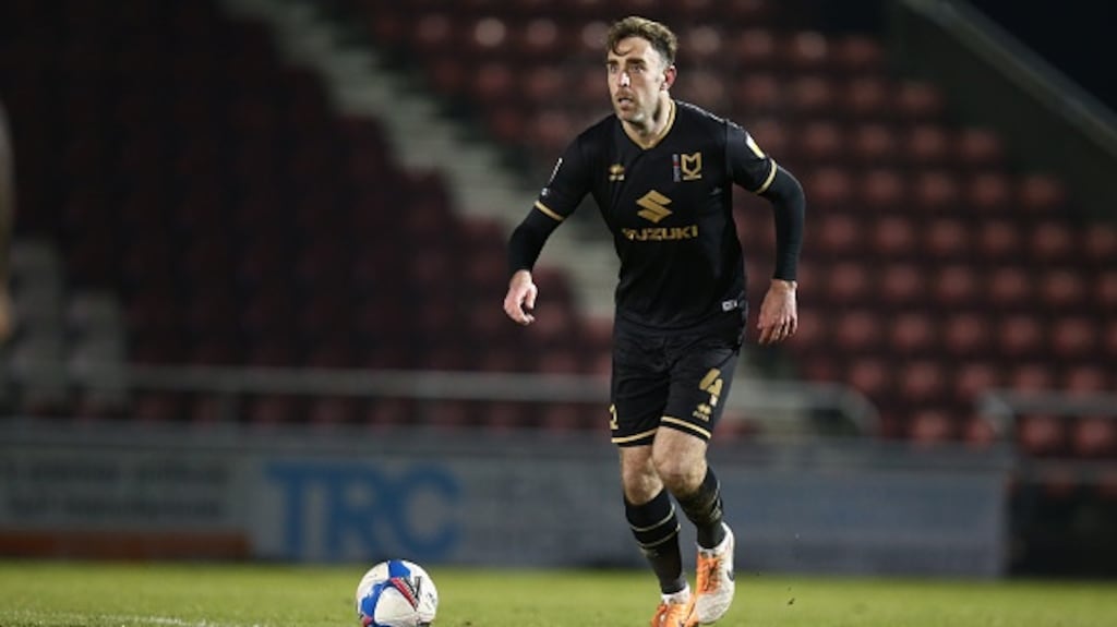 Richard Keogh has had an impressive spell at Milton Keynes Dons earning him a move back to the Championship. Photograph: Getty Images