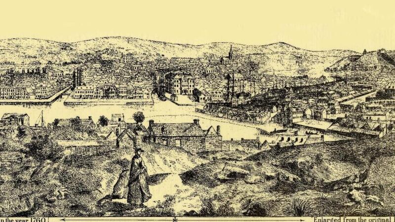 Robert Walker’s engraving based on John Butts’ View of Cork, 1883. Photograph: Cork Library Services