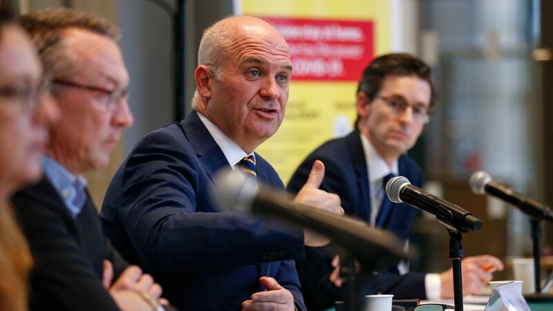 Dr Tony Holohan, chair of Nphet, delivers a media briefing in the Department of Health in early 2020. Photograph: Crispin Rodwell