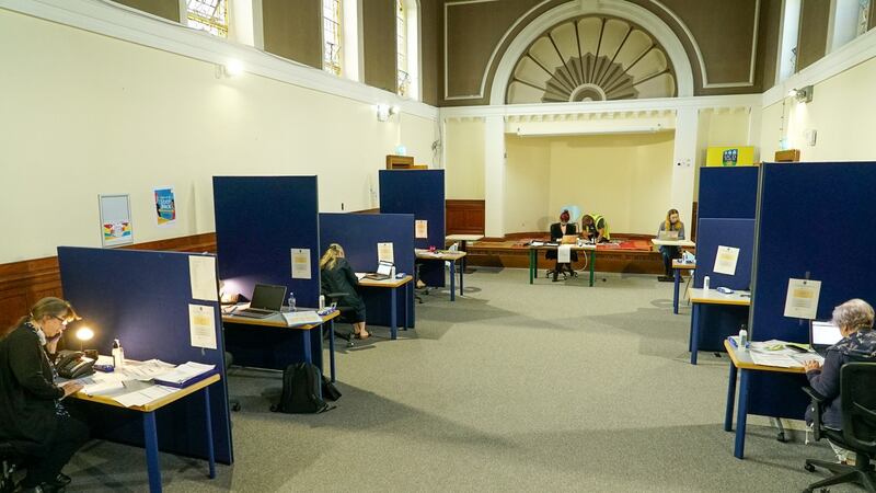 The contact tracing call centre in UCD. Photograph: Enda O’Dowd