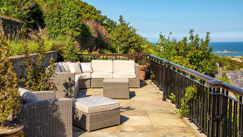 One of the numerous terraces