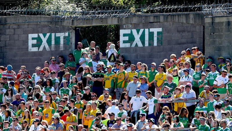 St Tiernach’s Park, Clones, on Ulster final day where Monaghan were surprisingly ambushed by Fermanagh. Photograph: James Crombie/Inpho