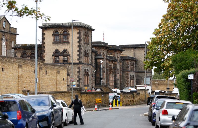 The front entrance of HMP Wandsworth in London. Photograph: Peter Nicholls/Getty Images