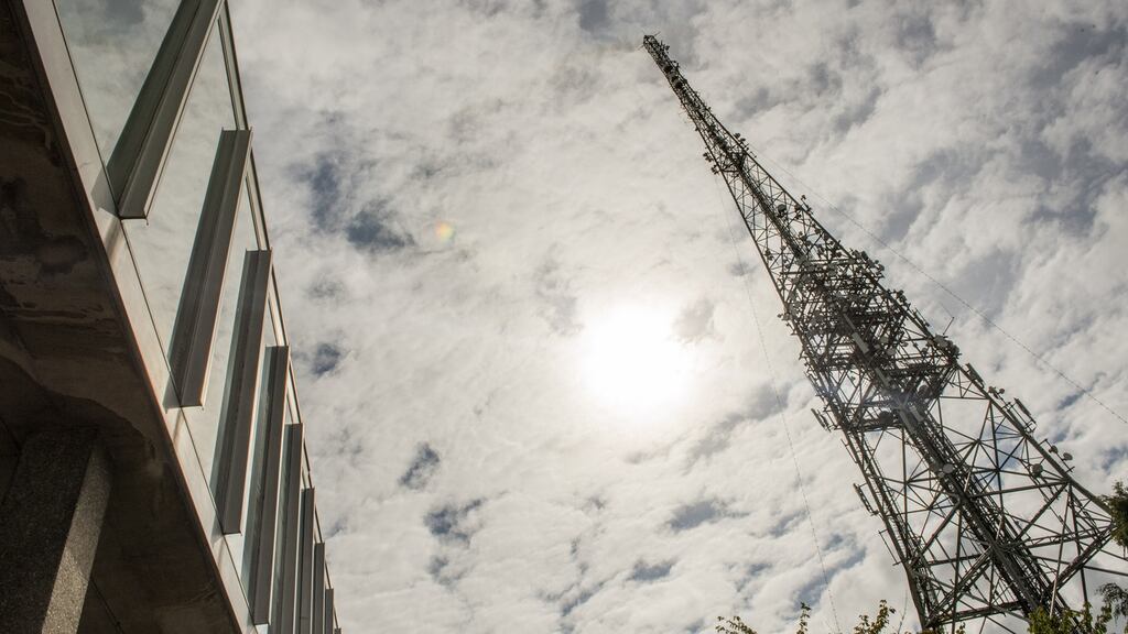 RTÉ mast at Donnybrook: Earlier in August, it was announced the Government would put the collection of the TV licence fee out to tender. Photograph: Brenda Fitzsimons