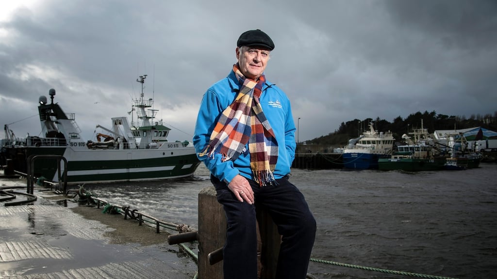 Fisherman Michael Cavanagh at Greencastle Port in Co Donegal: the small fishing harbour faces a unique Brexit problem. Photograph: Joe Dunne