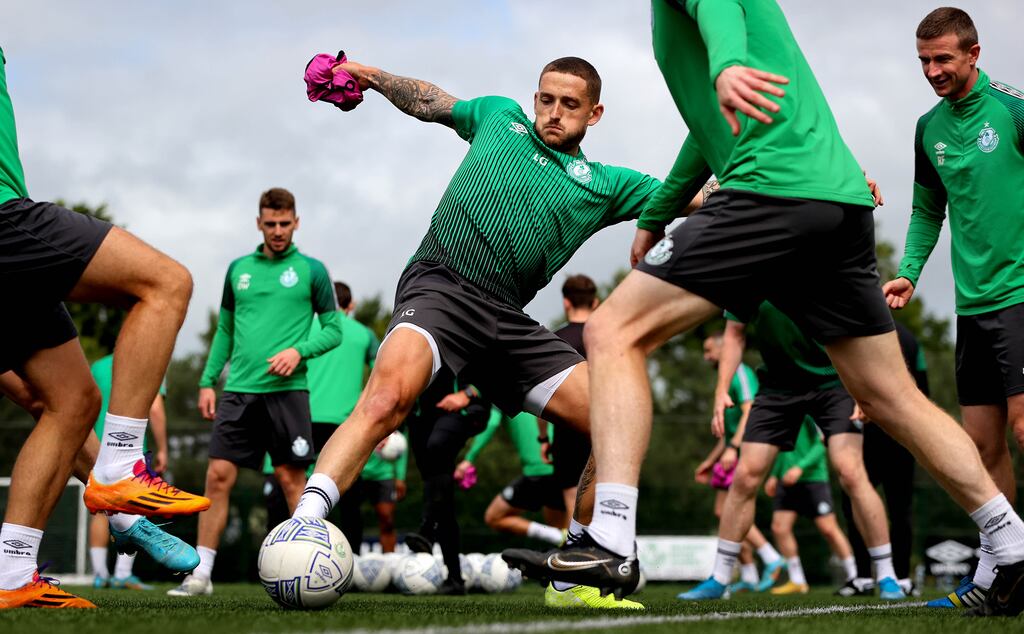 Lee Grace in training for Shamrock Rovers. Photograph: Ryan Byrne/Inpho