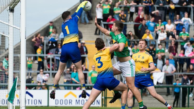 Roscommon’s Darren O’Malley makes a save. Photograph: Evan Logan/Inpho