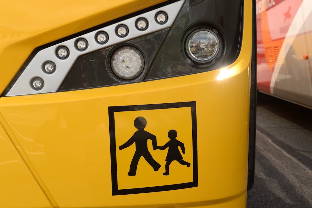 A group of volunteers in Fethard rallied together and transported the 11 children to school, but this will be difficult from later this week when all 44 Ukrainian students are due to return to school. File photograph: Dara Mac Donaill