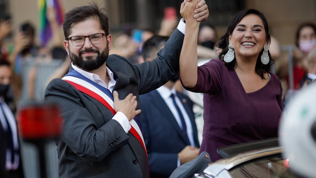 Gabriel Boric, the new president of Chile, who was sworn in on March 11th. (Photograph: Felipe Vargas Figueroa/NurPhoto via Getty Images