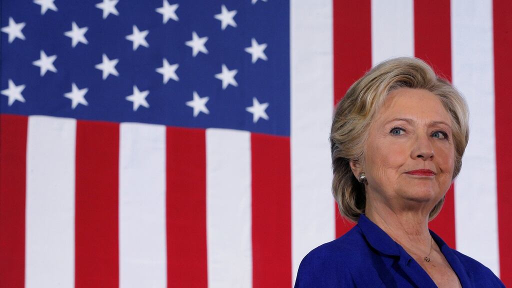 Hillary Clinton: in polls she was given a 68 per cent chance of victory, 14 per centage points less than estimated before an announcement that the FBI had reopened an email investigation. Photograph: Reuters