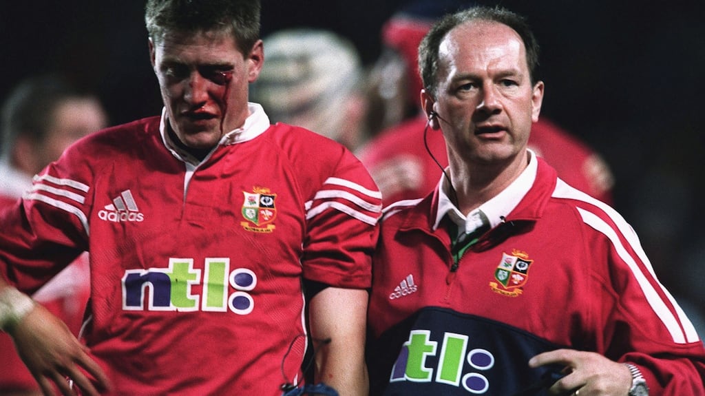 Ronan O’Gara leaves the field against the New South Wales Waratahs in 2001. Photograph: Getty Images