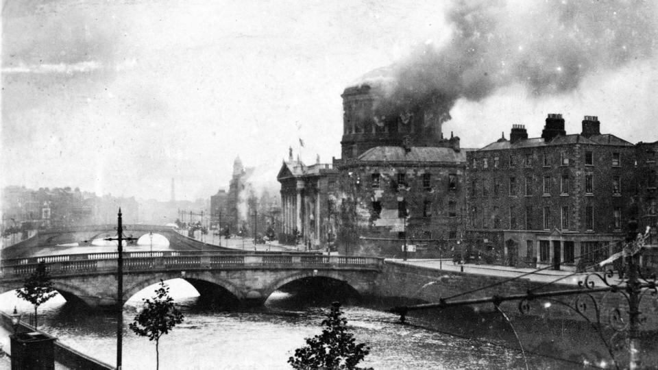 The shelling of the Four Courts in Dublin at the outset of the Civil War. Photograph:  Joe Rodgers