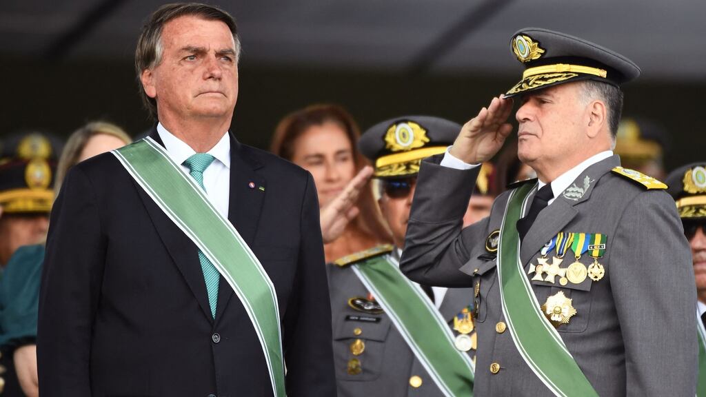 Brazilian president Jair Bolsonaro: His poll numbers continue to rise following the failure of the country’s traditional centrist parties to agree on a candidate to run against him in October. Photograph:  Evaristo Sa/AFP