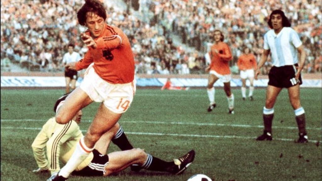 Johann Cruyff has died aged 68. Photograph: Getty