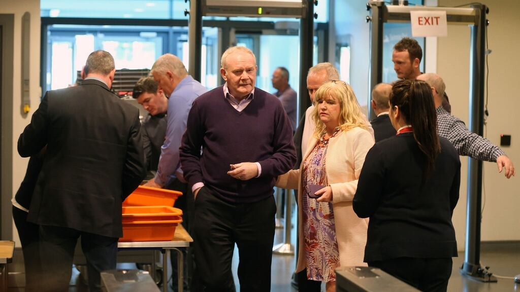 Martin McGuinness: “It is clear that the electorate has charged the DUP and Sinn Féin to be the lead parties in the next Assembly and Executive,” Photograph: Niall Carson/PA Wire