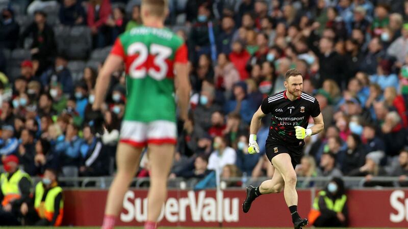 Mayo’s goalkeeper Rob Hennelly was one of many heroes on Saturday. Photo: James Crombie/Inpho