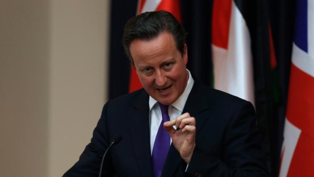 British prime minister David Cameron will tell the Scottish Conservative Party conference in Edinburgh that the September 18th referendum is a major life choice and no decision should be made without being fully aware of the consequences. Photograph: Atef Safadi/EPA