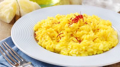 Saffron infused risotto Milanese. Photograph: Getty Images